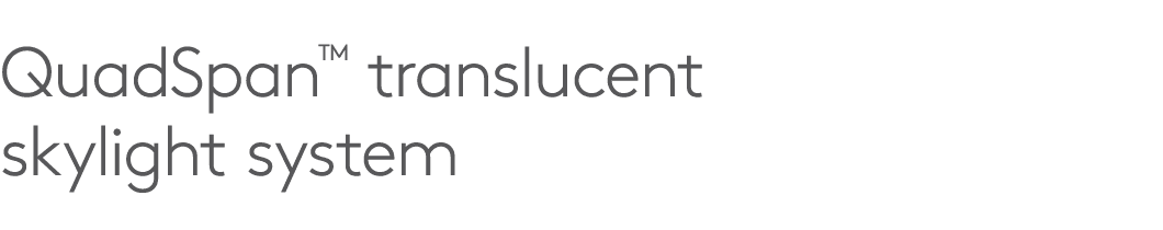 QuadSpan™ translucent skylight system