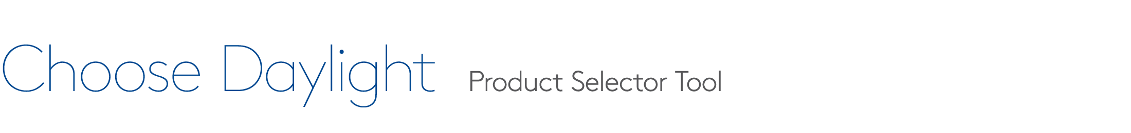 Choose Daylight Product Selector Tool
